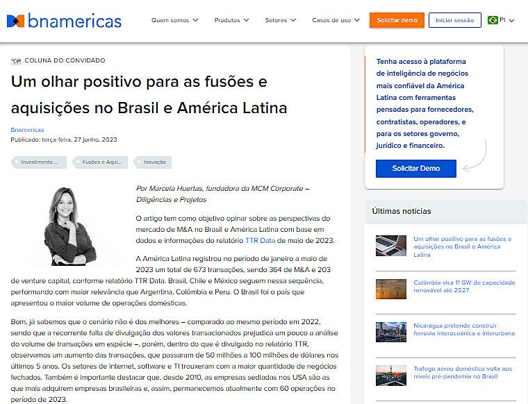 Um olhar positivo para as fuses e aquisies no Brasil e Amrica Latina